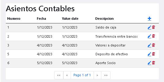 asientos registrados