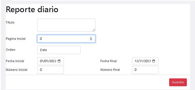 solicitud del diario general